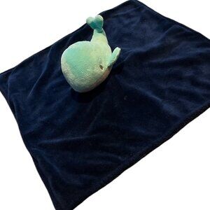 CARTERS Security Fleece Blanket with Plush Whale 13" x 13" Blankie Binky